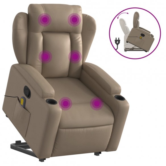 Fauteuil inclinable de massage Cappuccino Similicuir