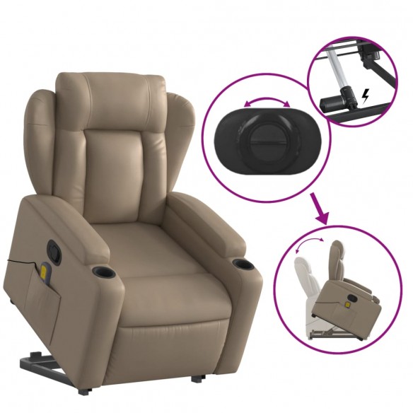 Fauteuil inclinable de massage Cappuccino Similicuir