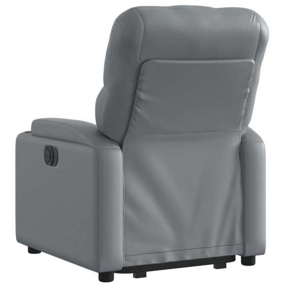 Fauteuil inclinable électrique gris similicuir