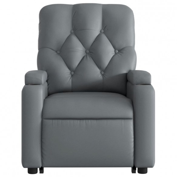 Fauteuil inclinable électrique gris similicuir