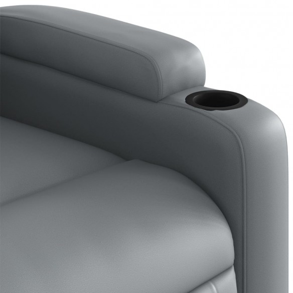 Fauteuil inclinable électrique gris similicuir