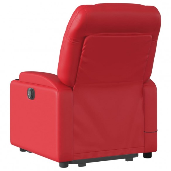 Fauteuil inclinable de massage Rouge Similicuir