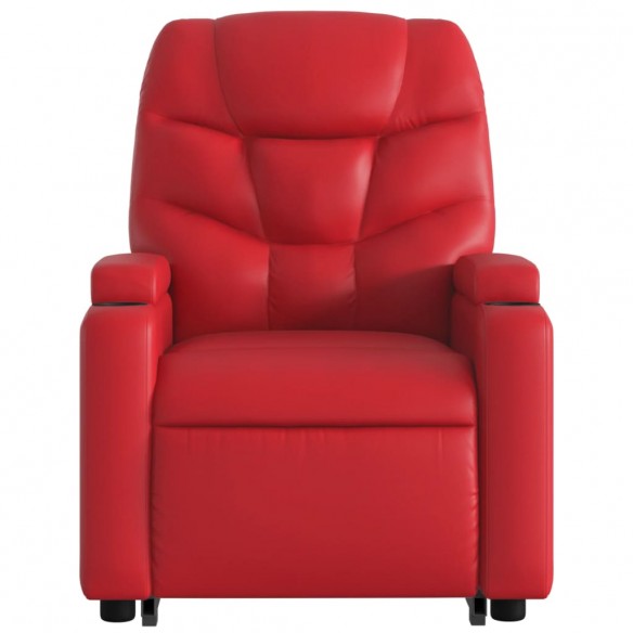 Fauteuil inclinable de massage Rouge Similicuir