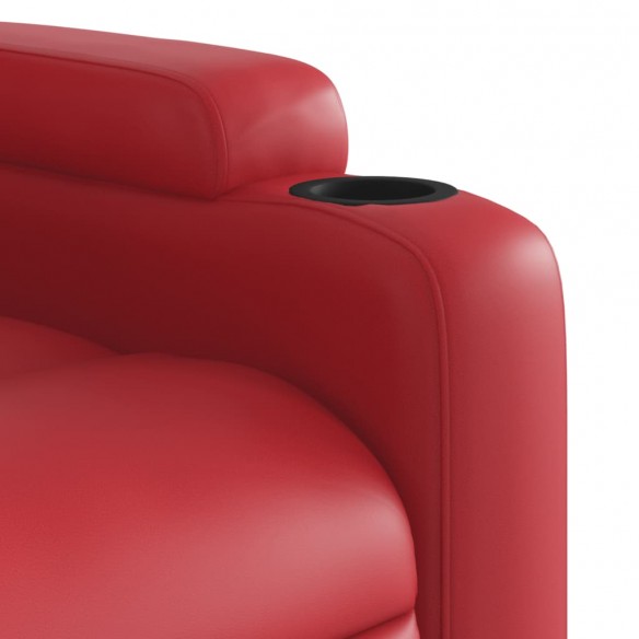 Fauteuil inclinable de massage Rouge Similicuir