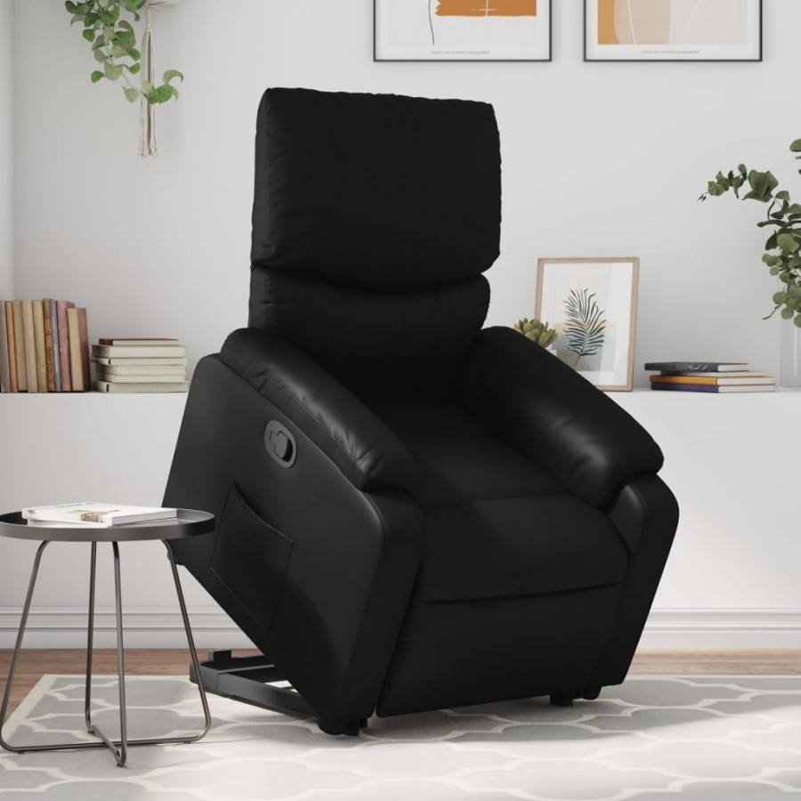 Fauteuil inclinable Noir Similicuir