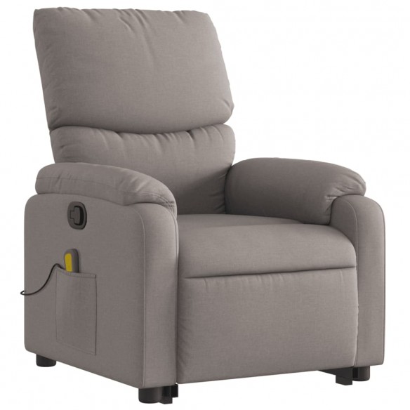 Fauteuil inclinable de massage Taupe Tissu