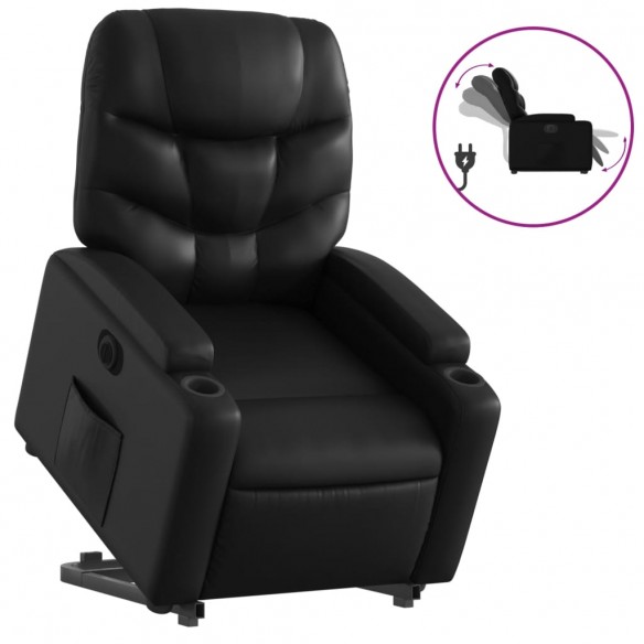 Fauteuil inclinable électrique noir similicuir