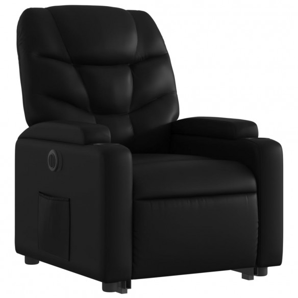 Fauteuil inclinable électrique noir similicuir