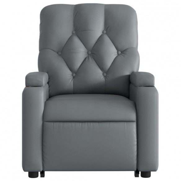 Fauteuil inclinable de massage électrique gris similicuir