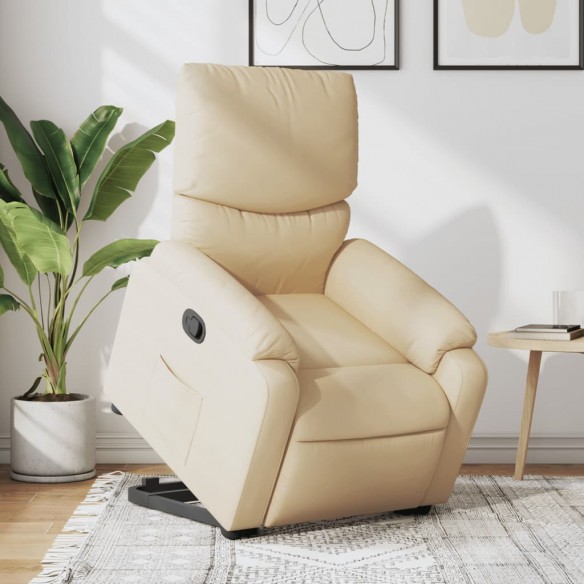 Fauteuil inclinable Crème Tissu