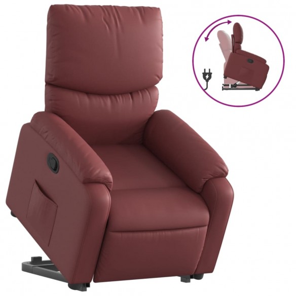 Fauteuil inclinable Rouge bordeaux Similicuir