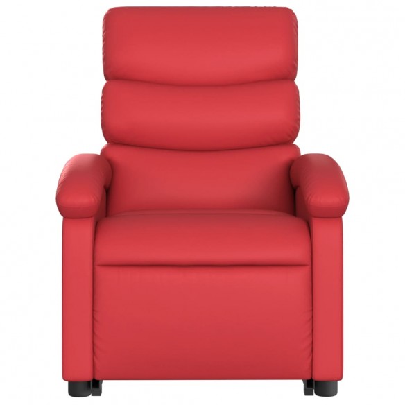 Fauteuil inclinable de massage Rouge Similicuir