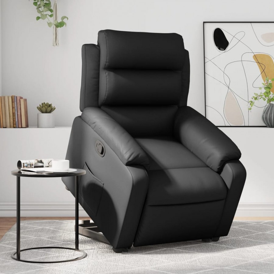 Fauteuil inclinable Noir Similicuir