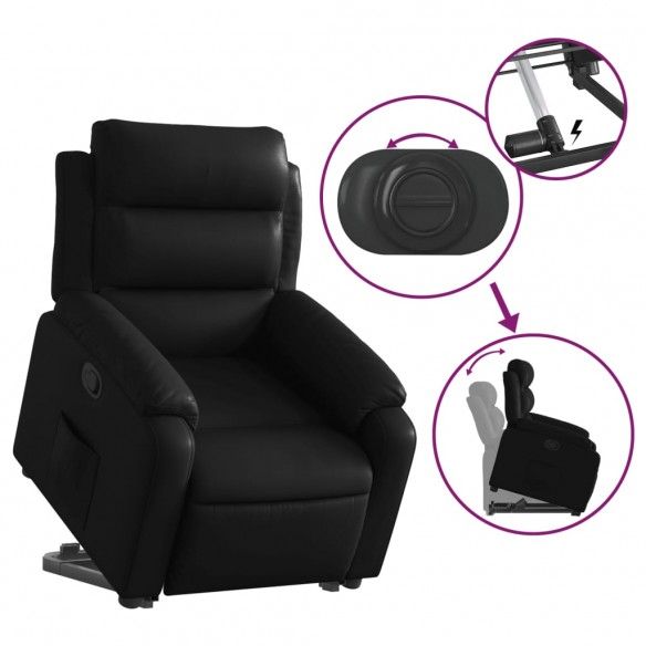 Fauteuil inclinable Noir Similicuir