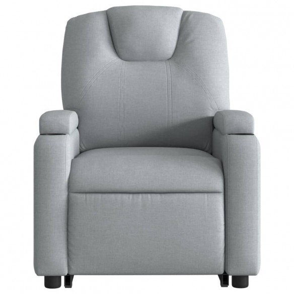 Fauteuil inclinable de massage électrique Gris clair Tissu