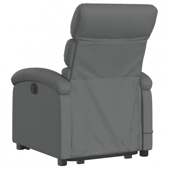 Fauteuil de massage inclinable Gris foncé Tissu