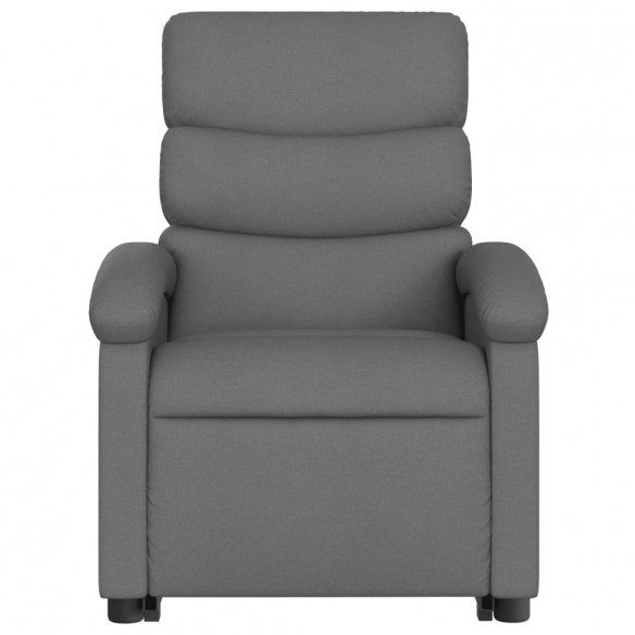 Fauteuil de massage inclinable Gris foncé Tissu