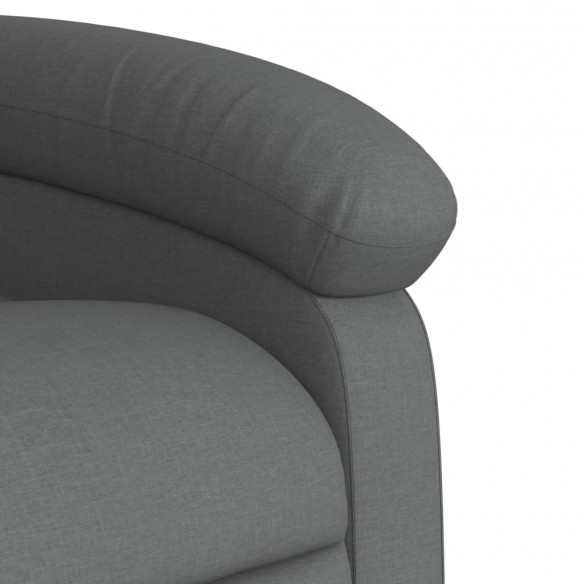 Fauteuil de massage inclinable Gris foncé Tissu