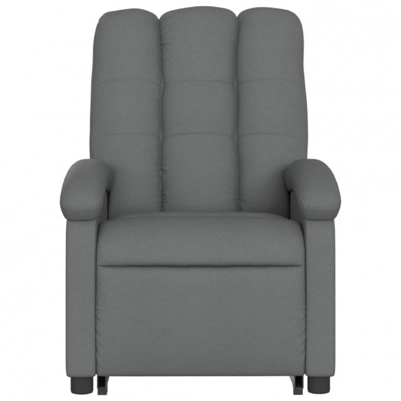 Fauteuil inclinable de massage électrique Gris foncé Tissu