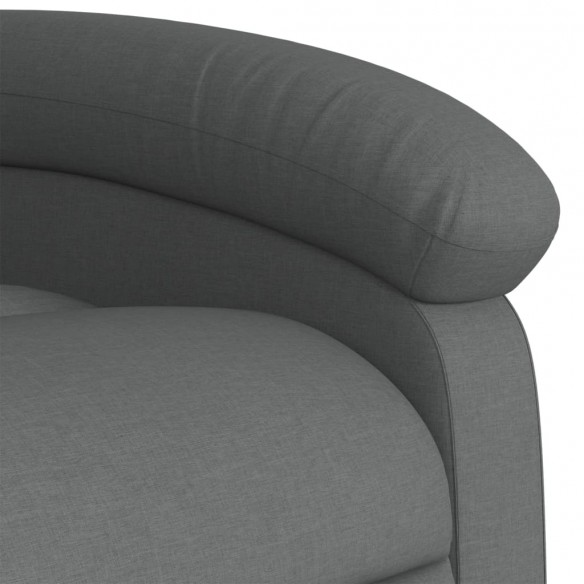 Fauteuil inclinable de massage électrique Gris foncé Tissu