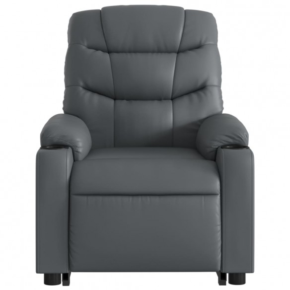 Fauteuil inclinable de massage électrique gris similicuir