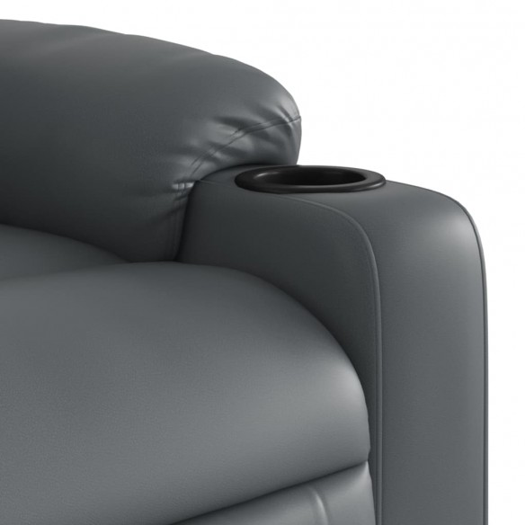 Fauteuil inclinable de massage Gris Similicuir