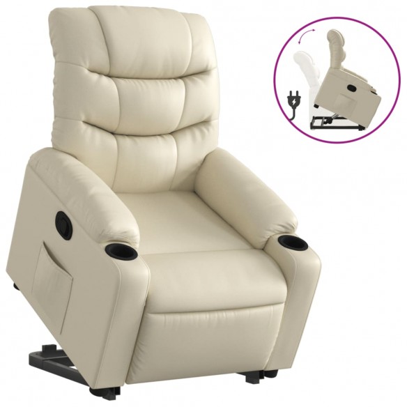 Fauteuil inclinable Crème Similicuir