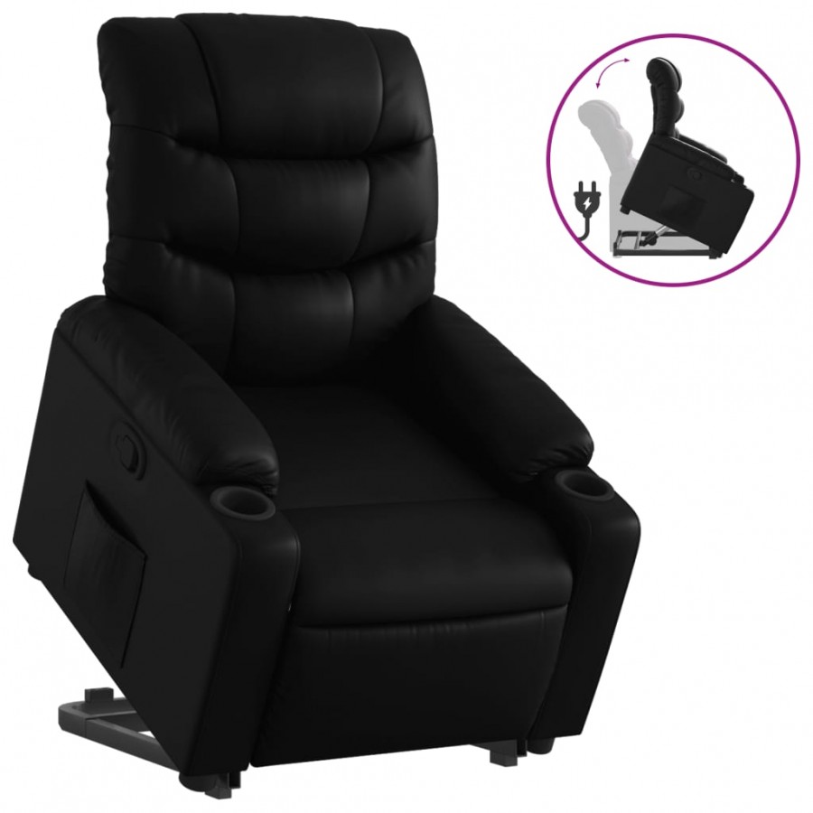 Fauteuil inclinable Noir Similicuir Fauteuil inclinable Noir Similicuir