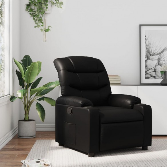 Fauteuil inclinable Noir Similicuir