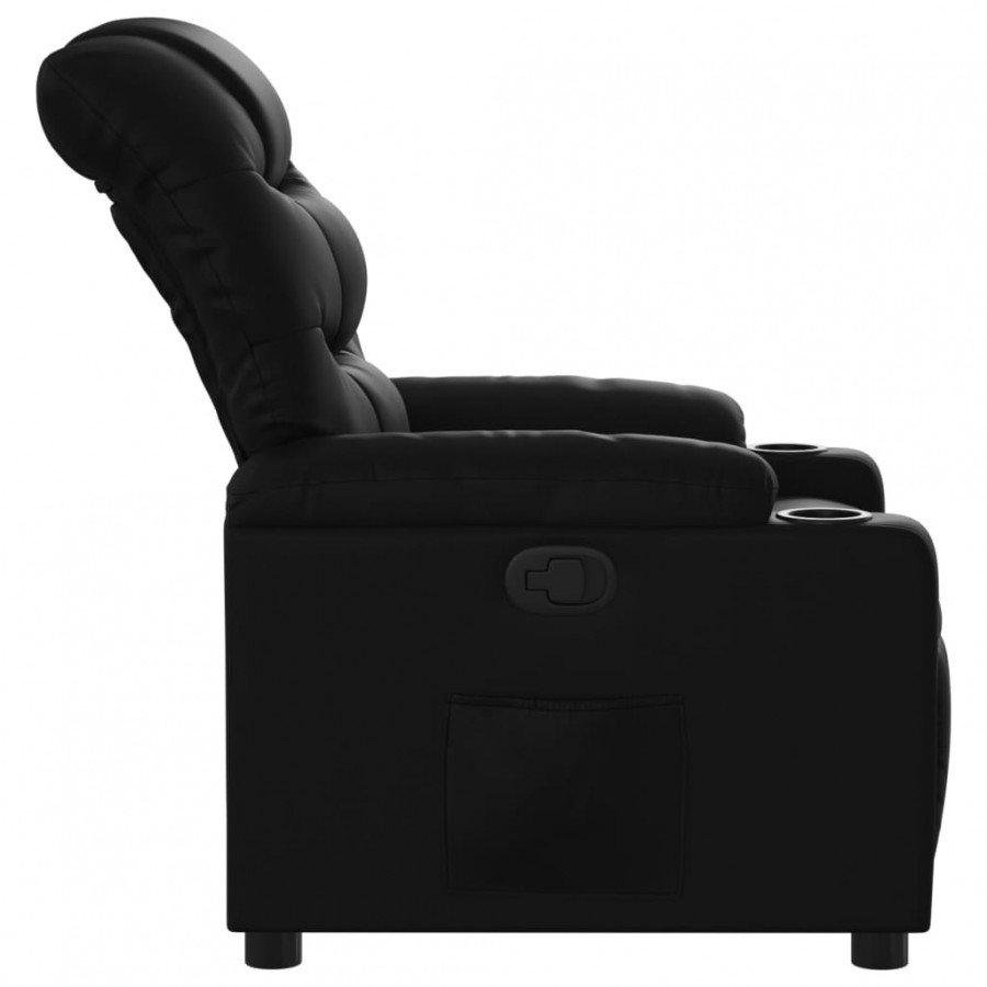 Fauteuil inclinable Noir Similicuir Fauteuil inclinable Noir Similicuir