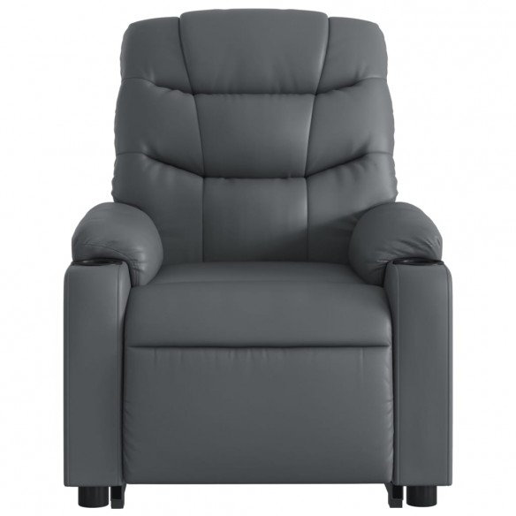 Fauteuil inclinable électrique gris similicuir