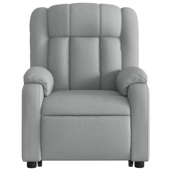 Fauteuil inclinable de massage électrique Gris clair Tissu