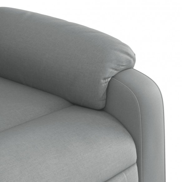 Fauteuil inclinable de massage électrique Gris clair Tissu