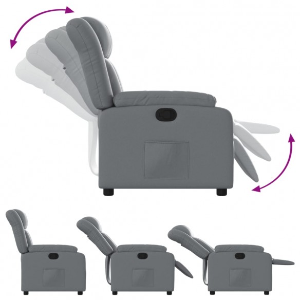 Fauteuil inclinable Gris Similicuir