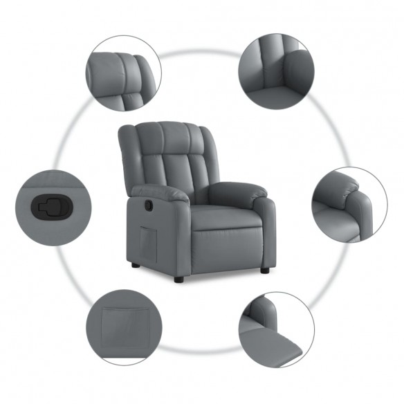 Fauteuil inclinable Gris Similicuir