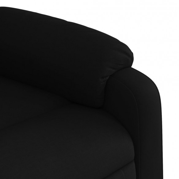 Fauteuil de massage inclinable électrique Noir Tissu