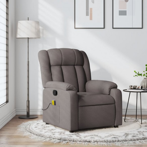 Fauteuil de massage inclinable Taupe Tissu