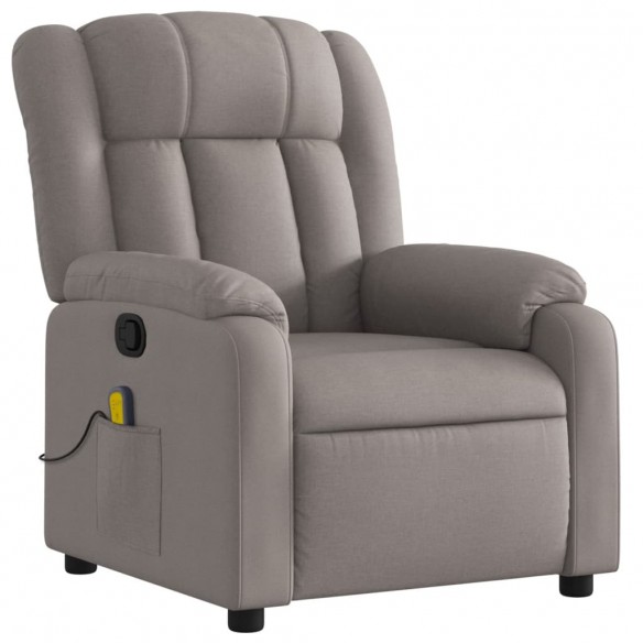 Fauteuil de massage inclinable Taupe Tissu