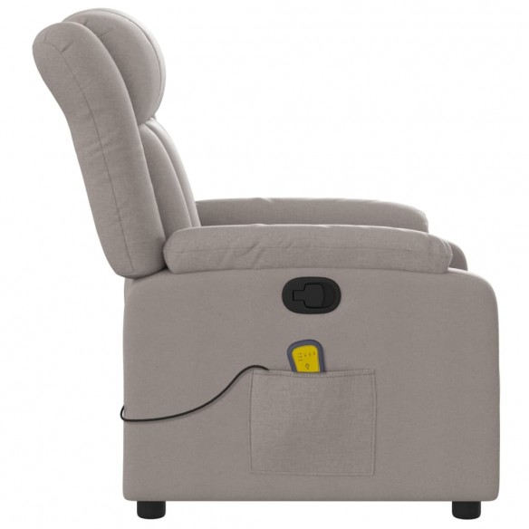 Fauteuil de massage inclinable Taupe Tissu