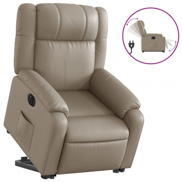 Fauteuil inclinable électrique cappuccino similicuir