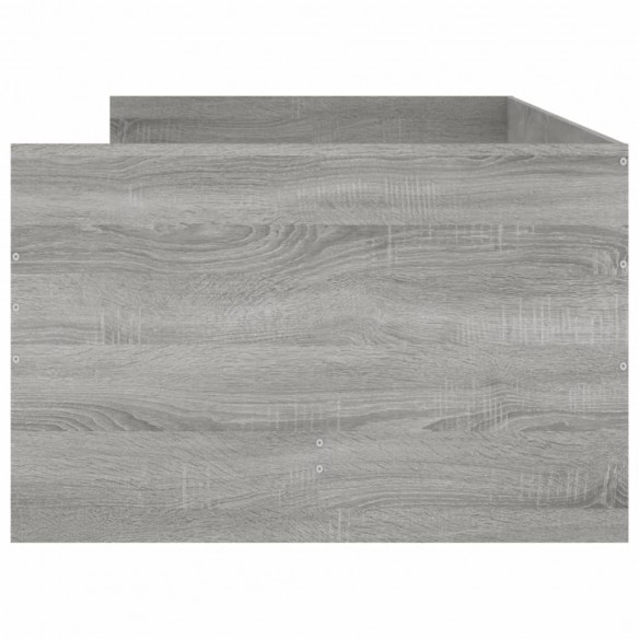 Cadre de lit avec tiroirs sonoma gris 100x200 cm