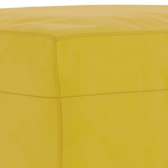 Ensemble de canapés 3 pcs avec coussins jaune velours