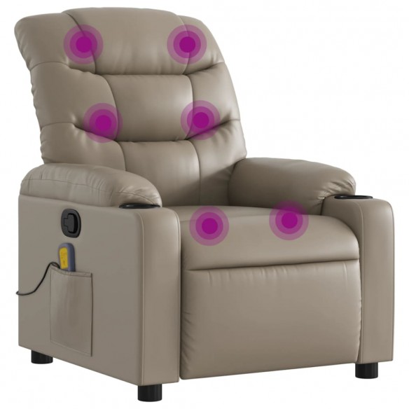 Fauteuil de massage inclinable Cappuccino Similicuir