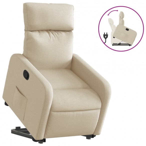 Fauteuil inclinable Crème Tissu