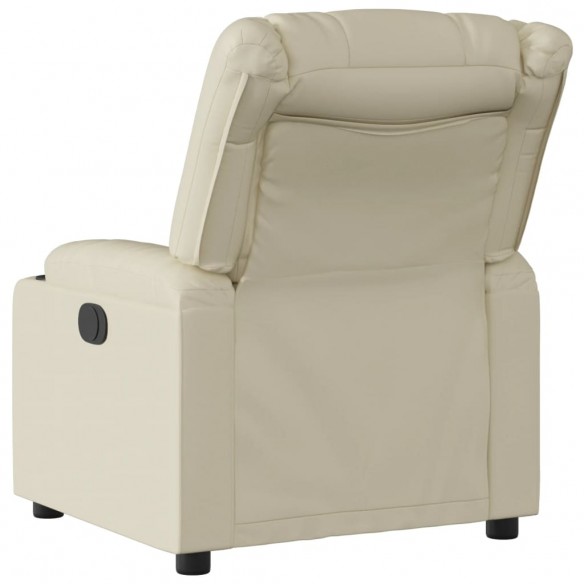 Fauteuil inclinable électrique Crème Similicuir