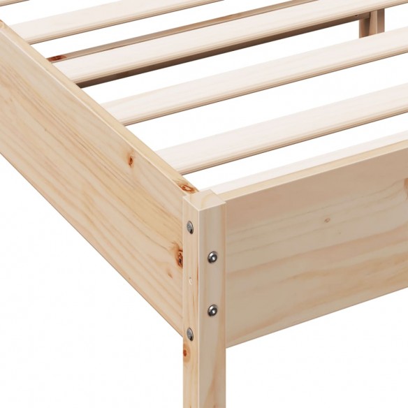 Cadre de lit avec tête de lit 120x190 cm bois de pin massif