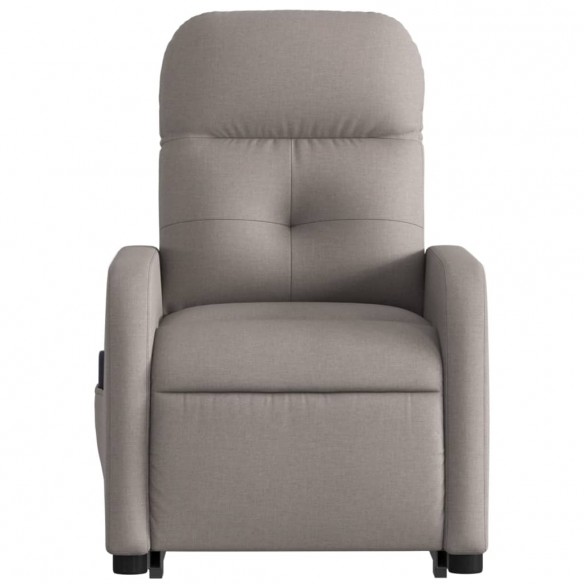 Fauteuil inclinable de massage électrique Taupe Tissu