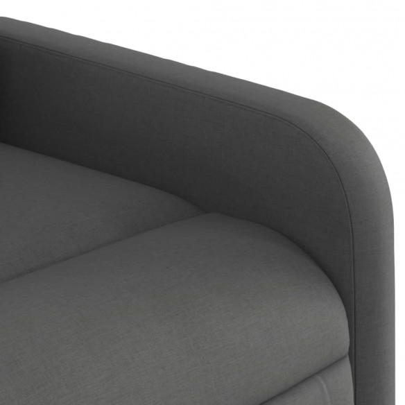 Fauteuil inclinable de massage électrique gris foncé tissu