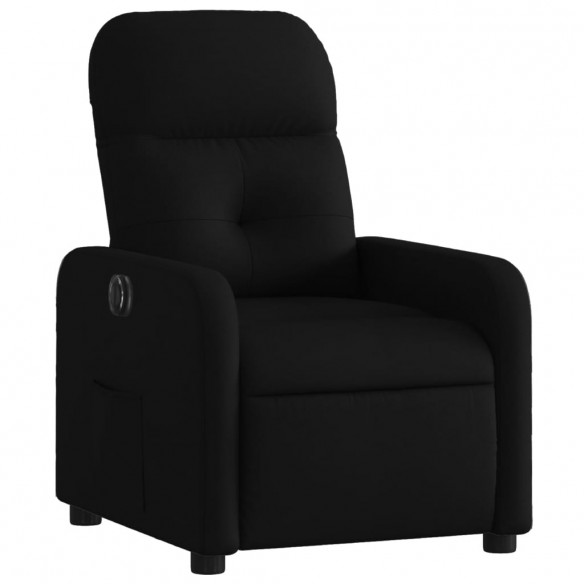 Fauteuil inclinable électrique Noir Tissu