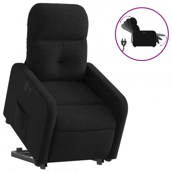 Fauteuil inclinable électrique noir tissu